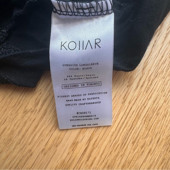 KOIIAR THE OVERSIZE LONG SLEEVE SHIRT IN BLACK - S - Picture 10 of 15